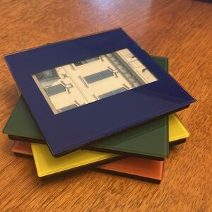 4 Pack of Glass Photo Coasters stackable